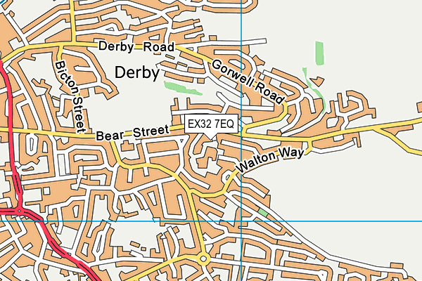 EX32 7EQ map - OS VectorMap District (Ordnance Survey)