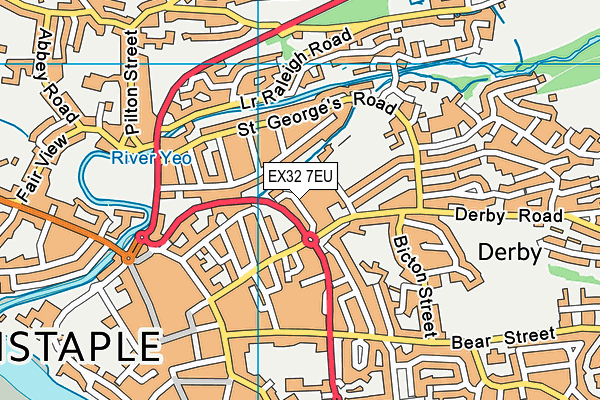 EX32 7EU map - OS VectorMap District (Ordnance Survey)