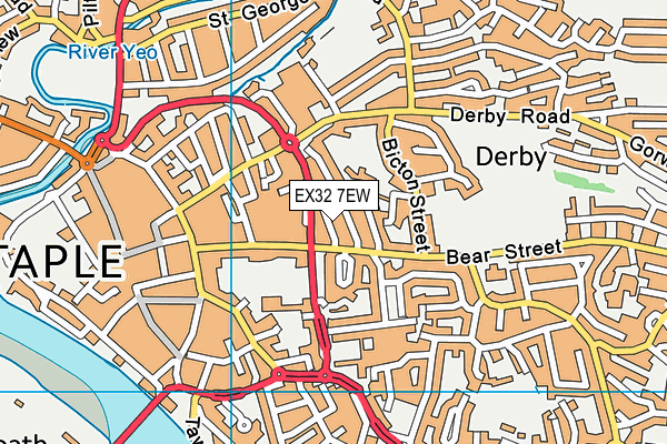 EX32 7EW map - OS VectorMap District (Ordnance Survey)