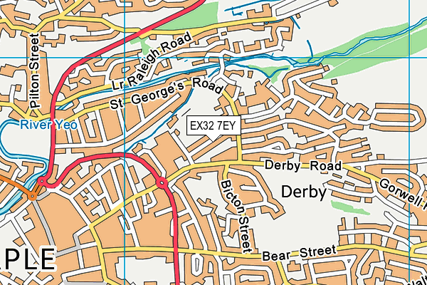 EX32 7EY map - OS VectorMap District (Ordnance Survey)