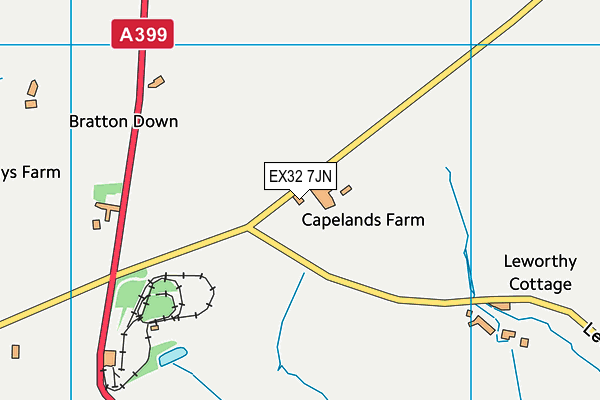 EX32 7JN map - OS VectorMap District (Ordnance Survey)