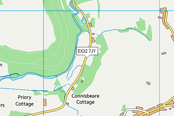EX32 7JY map - OS VectorMap District (Ordnance Survey)