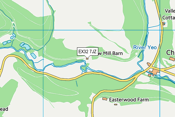 EX32 7JZ map - OS VectorMap District (Ordnance Survey)