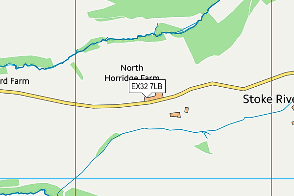 EX32 7LB map - OS VectorMap District (Ordnance Survey)