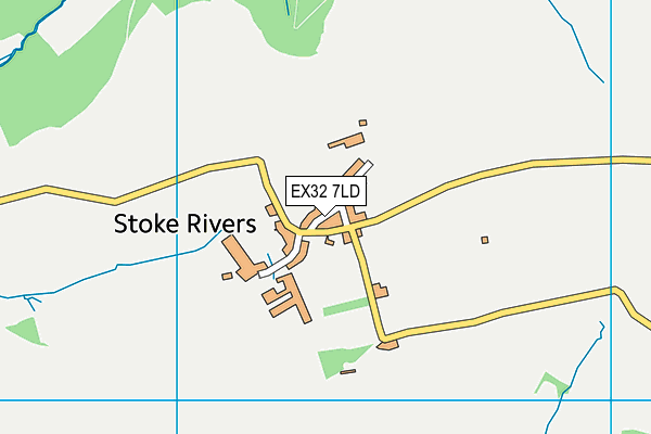 EX32 7LD map - OS VectorMap District (Ordnance Survey)