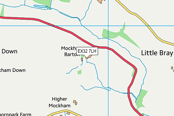 EX32 7LH map - OS VectorMap District (Ordnance Survey)