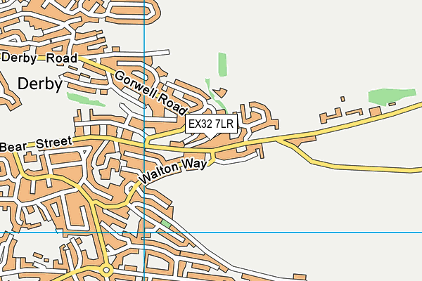 EX32 7LR map - OS VectorMap District (Ordnance Survey)