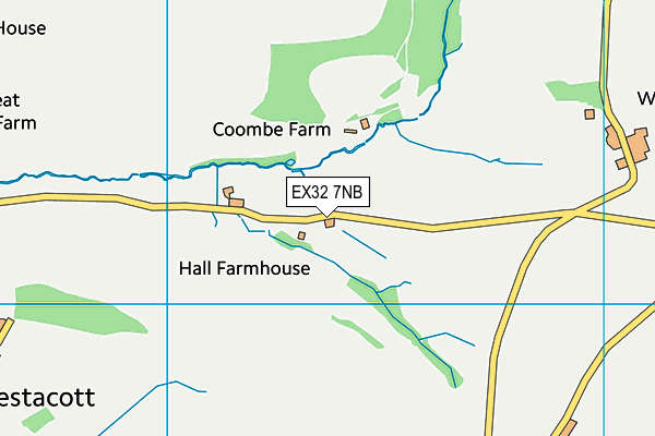 EX32 7NB map - OS VectorMap District (Ordnance Survey)