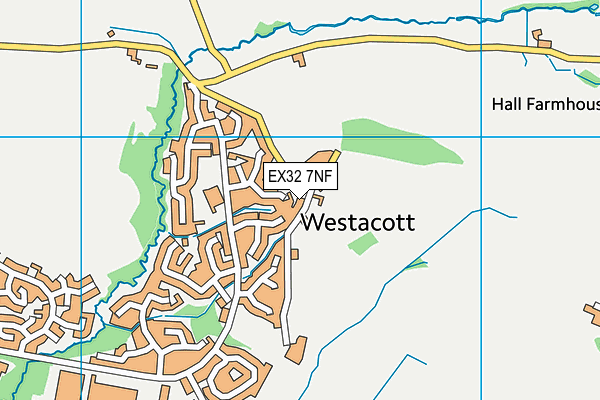 EX32 7NF map - OS VectorMap District (Ordnance Survey)