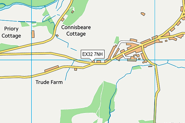 EX32 7NH map - OS VectorMap District (Ordnance Survey)