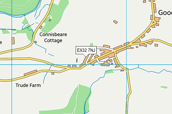 EX32 7NJ map - OS VectorMap District (Ordnance Survey)