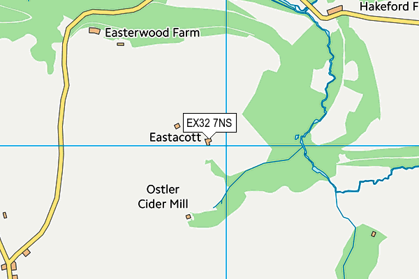 EX32 7NS map - OS VectorMap District (Ordnance Survey)