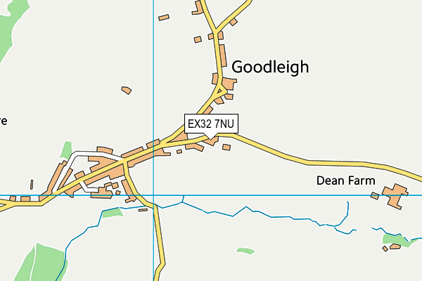 EX32 7NU map - OS VectorMap District (Ordnance Survey)