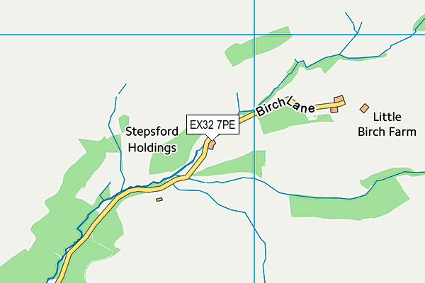 EX32 7PE map - OS VectorMap District (Ordnance Survey)