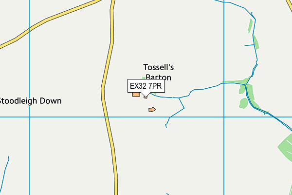 EX32 7PR map - OS VectorMap District (Ordnance Survey)