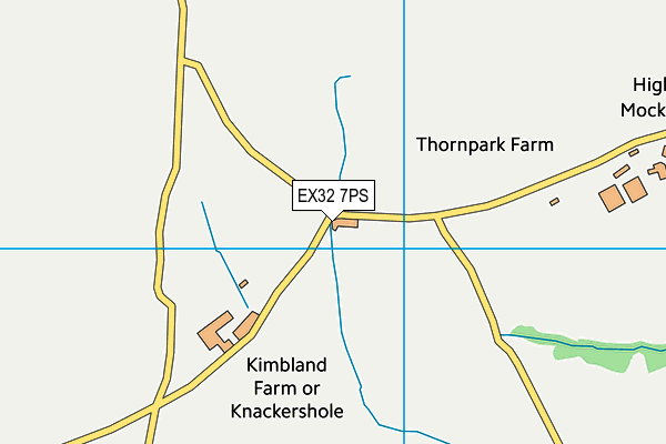 EX32 7PS map - OS VectorMap District (Ordnance Survey)