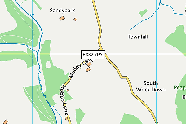 EX32 7PY map - OS VectorMap District (Ordnance Survey)