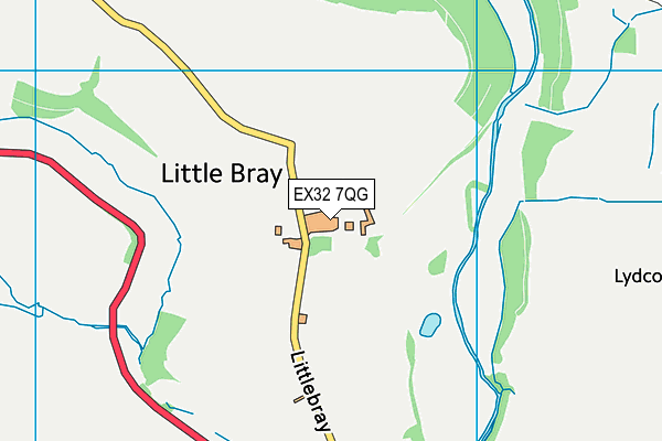 EX32 7QG map - OS VectorMap District (Ordnance Survey)