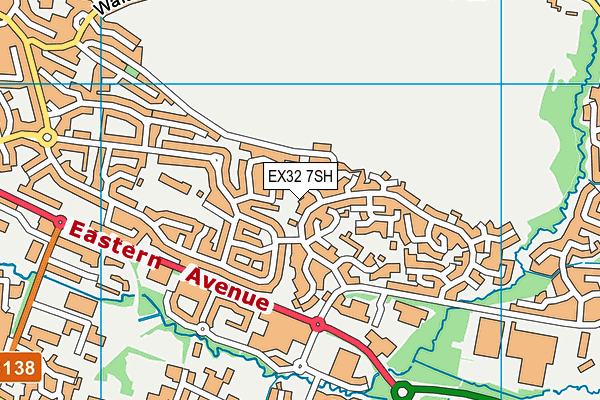 EX32 7SH map - OS VectorMap District (Ordnance Survey)