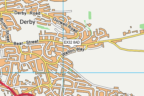EX32 8AD map - OS VectorMap District (Ordnance Survey)