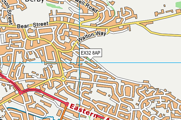 EX32 8AP map - OS VectorMap District (Ordnance Survey)