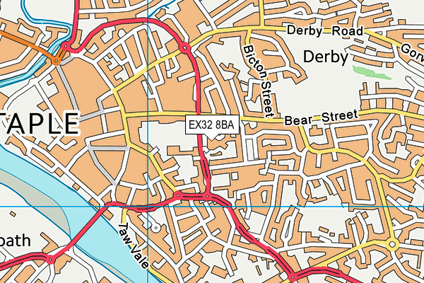 EX32 8BA map - OS VectorMap District (Ordnance Survey)