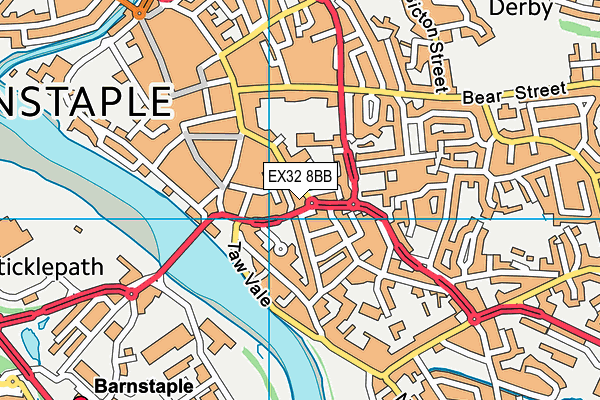 EX32 8BB map - OS VectorMap District (Ordnance Survey)