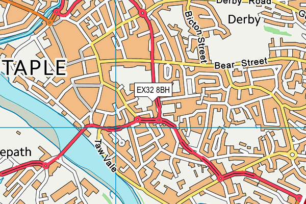 EX32 8BH map - OS VectorMap District (Ordnance Survey)