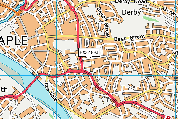 EX32 8BJ map - OS VectorMap District (Ordnance Survey)