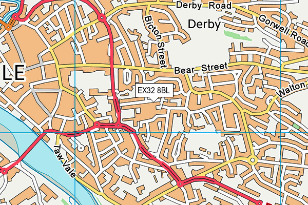 EX32 8BL map - OS VectorMap District (Ordnance Survey)