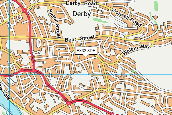 EX32 8DE map - OS VectorMap District (Ordnance Survey)