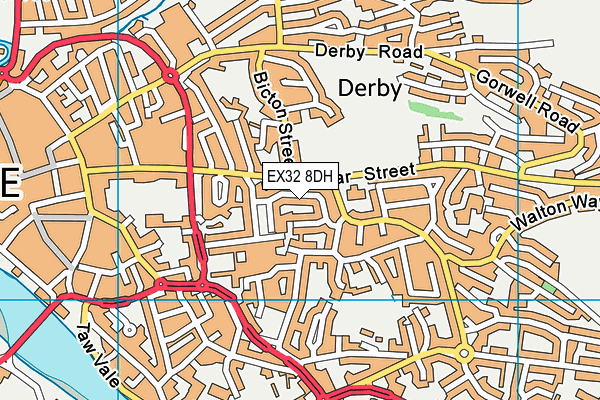 EX32 8DH map - OS VectorMap District (Ordnance Survey)