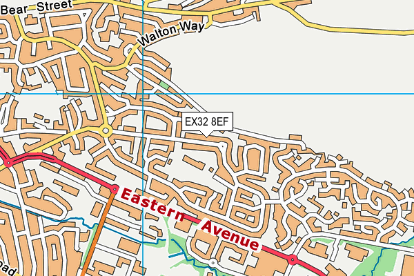 EX32 8EF map - OS VectorMap District (Ordnance Survey)