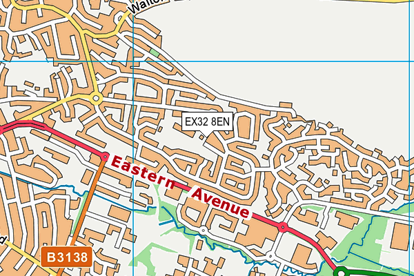 EX32 8EN map - OS VectorMap District (Ordnance Survey)