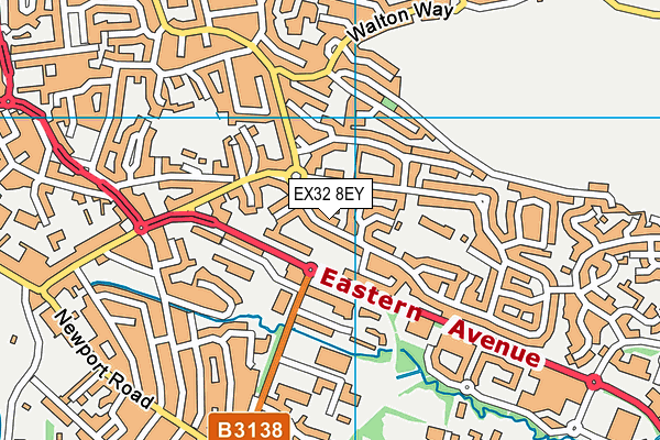 EX32 8EY map - OS VectorMap District (Ordnance Survey)