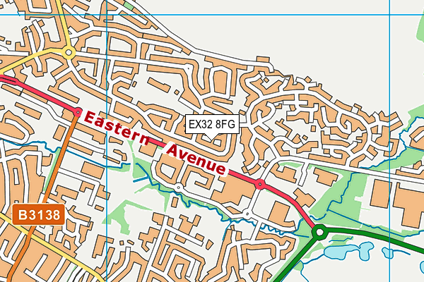 EX32 8FG map - OS VectorMap District (Ordnance Survey)