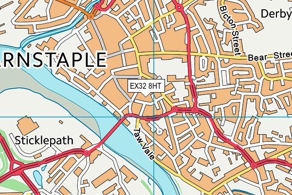 EX32 8HT map - OS VectorMap District (Ordnance Survey)