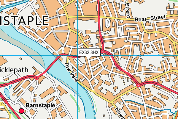 EX32 8HX map - OS VectorMap District (Ordnance Survey)