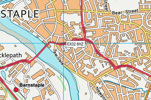 EX32 8HZ map - OS VectorMap District (Ordnance Survey)