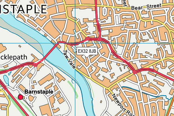 EX32 8JB map - OS VectorMap District (Ordnance Survey)