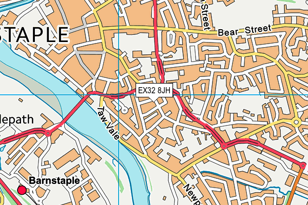 EX32 8JH map - OS VectorMap District (Ordnance Survey)