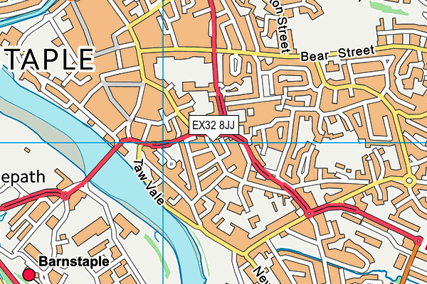 EX32 8JJ map - OS VectorMap District (Ordnance Survey)