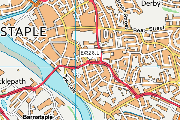 EX32 8JL map - OS VectorMap District (Ordnance Survey)