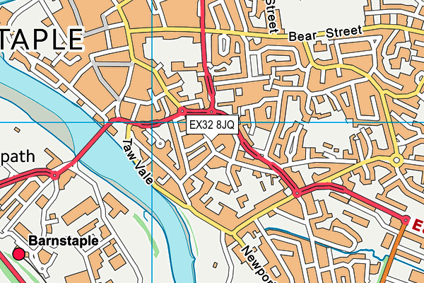 EX32 8JQ map - OS VectorMap District (Ordnance Survey)