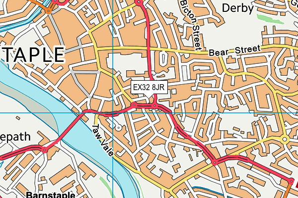EX32 8JR map - OS VectorMap District (Ordnance Survey)