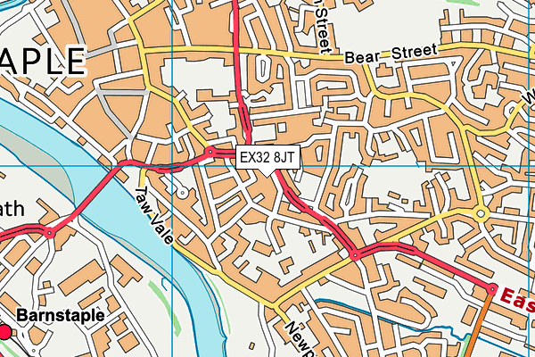 EX32 8JT map - OS VectorMap District (Ordnance Survey)