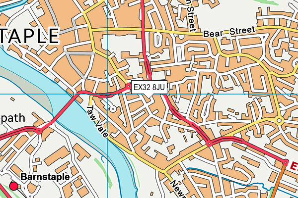 EX32 8JU map - OS VectorMap District (Ordnance Survey)