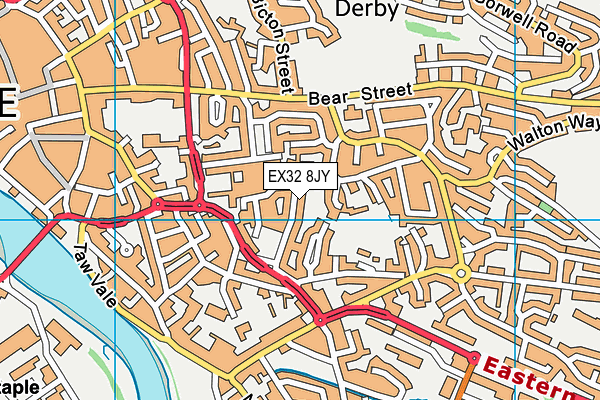 EX32 8JY map - OS VectorMap District (Ordnance Survey)