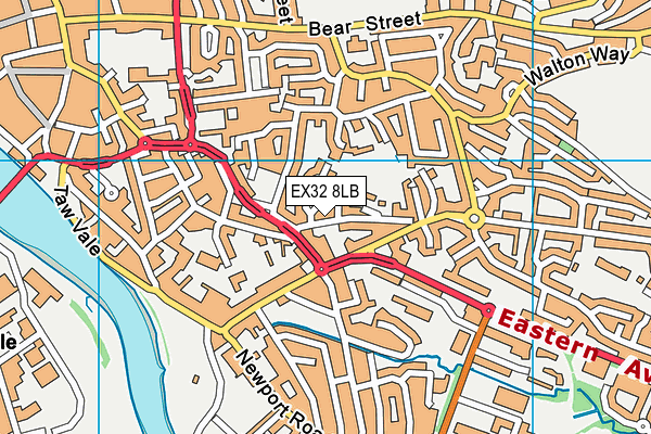 EX32 8LB map - OS VectorMap District (Ordnance Survey)