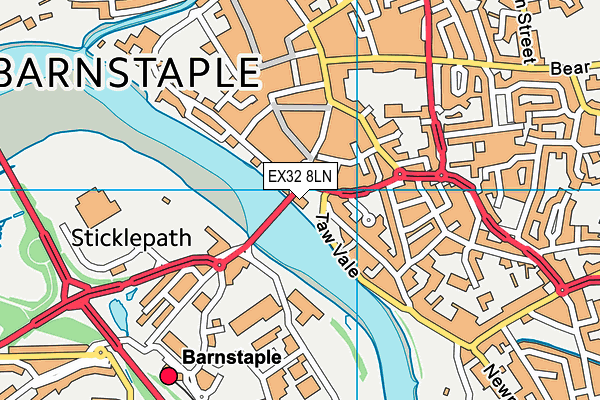 EX32 8LN map - OS VectorMap District (Ordnance Survey)